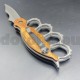 PK40 Semi-automatic brass knuckles knife WOOD - M