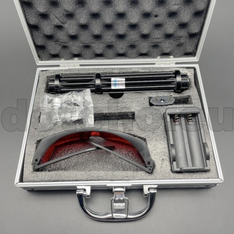 L04 Blue Laser Pointer - 50000mW + 5 nozzles + safety glasses + comfortable case