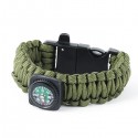 SL1- Bangle parachute cord with a whistle, flint and a compass. Olive 