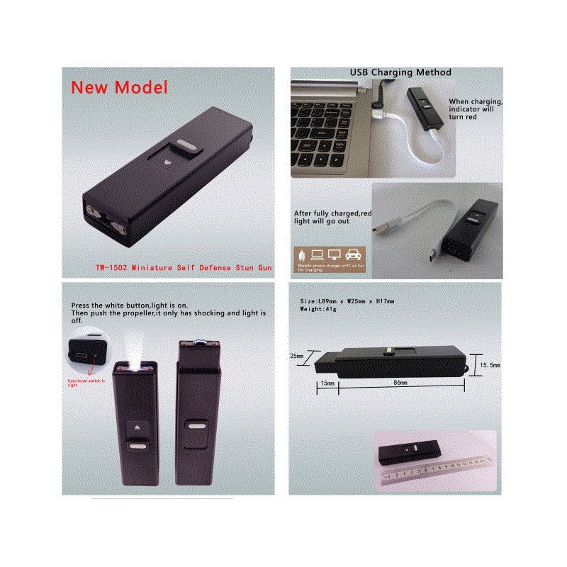 Taser de poche, à petit format (téléphone shocker, porte-clé