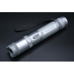 S16 Schok-apparaat Taser + LED zaklamp POLICE 4 in 1 Silver