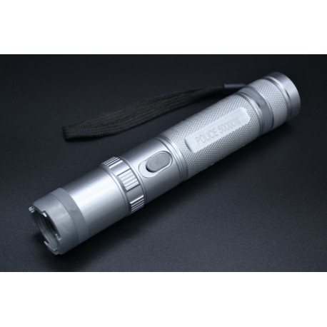 S16 Taser torcia, Dissuasore professionale + LED Flashlight POLICE 4 in 1 Silver