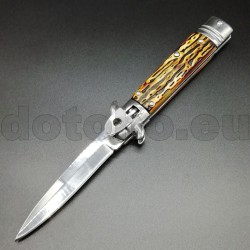 PK49 Italian automatic switchblade knife Stiletto Ivory 