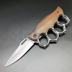 PK40 Semi-automatic brass knuckles knife WOOD