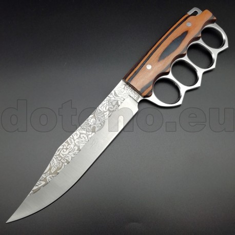HK8 Cuchillo de caza y nudillos de bronce - 31 cm