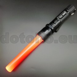S23 Dissuasore-torcia Taser elettrico + LED Flashlight con cono rosso 5 in 1 - ZZ-1101H