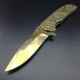 PK88 One Hand Knife Semiautomatic - Pocket Knives GOLD USA