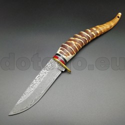 HK19.1 Hunting knife - damask style, hilt - imitation bone