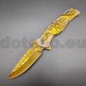 PK62 Coltello tascabile Golden Skull