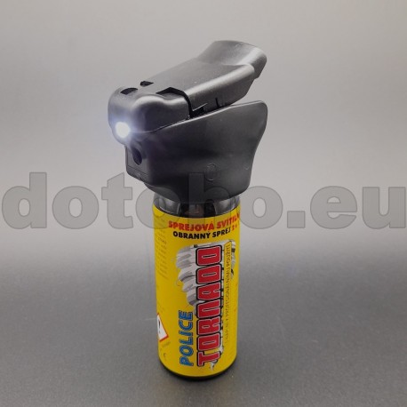 P27 Pepper spray with flashlight POLICE TORNADO ESP 50 ml