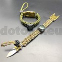 PKA10 Paracord-Armband mit Trafomesser und Kompass