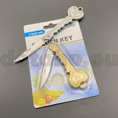 PKA5 Schlüsselbundmesser - goldener Schlüssel. EDC