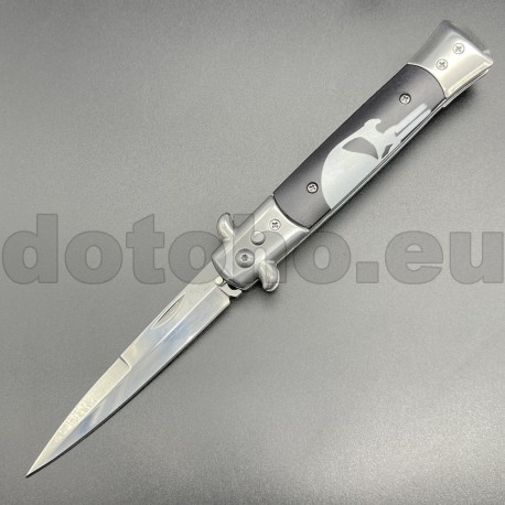 PK08.0 Pocket knife Italian Stiletto SKULL