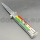 PK08.1 Pocket knife Italian Stiletto Bob Marley